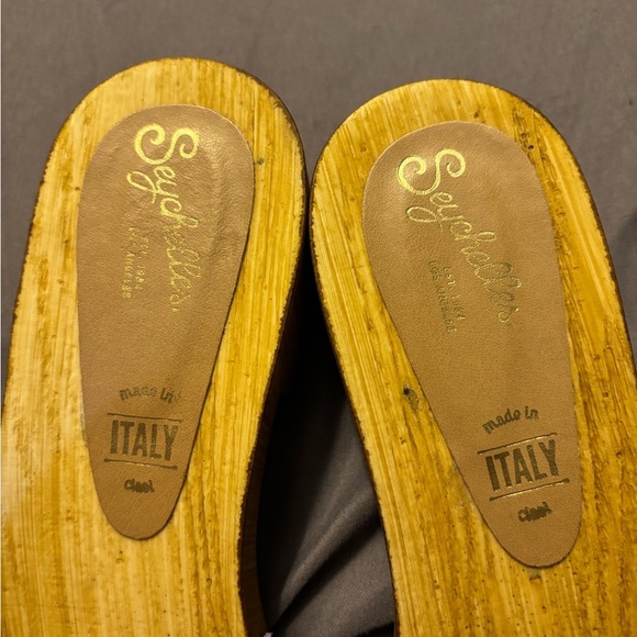 Seychelles Marine Layer Lavender Mules with Wooden Sole Women’s Sz 8/EU 39 - Picture 9 of 11